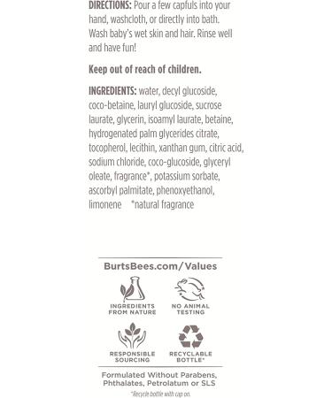 Burt's Bees Baby Shampoo & Wash - Original Tear Free Baby Soap | 12 oz Bottle - Buy Online on GoSupps.com