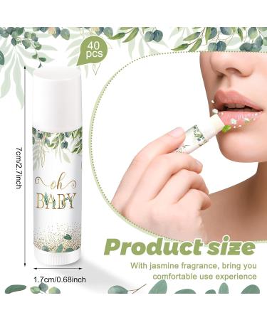 40 Pieces Jasmine Lip Balm Bulk - Floral Moisturizing Favors for Baby Showers Gender Reveal & Gift Baskets - Ideal for Women Men & Kids - Buy Online on GoSupps.com