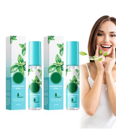 Spray D'haleine Buccale 2pc 20ml Spray Rafra chissant pour l'Haleine Vaporisateur D'Halitose D'Odeur Orale Souffle Frais Petit Portatif