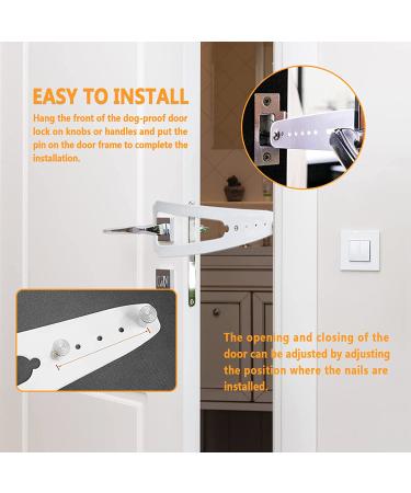 2Pcs Cat Door Holder Latch - Easy Install Flex Strap Alternative for Interior Cat Doors - Keep Dogs Out - No Need for Baby Gate or Pet Door - Litter & Food Access Control - Gold - Buy Online on GoSupps.com