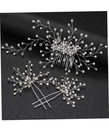 Angoily 1 Set Bridal Headwear Wedding Hair Pin Wedding Hair Decoration Pearl Hair Accessories Pearl Tiara Pearl Hair Clip Bridal Hair Accessories Zinc Alloy Comb Bride Diamond - Buy Online on GoSupps.com