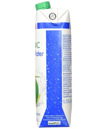 FOCO Organic Coconut Water - Pure & Refreshing Thirst Quencher | Vegan Sports Drink | Low-Calorie 100% Coconut Water - 6 x 1L Pack - Buy Online on GoSupps.com