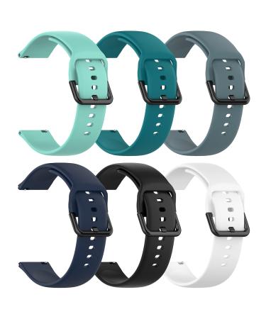 Watch Bands for Veryfitpro ID205L,ID205,ID205G,ID205S/Willful ID205L SW020 SW023 Smart Watch Replacement Band for Women&Men(6Pack) LargeSize/6Pack