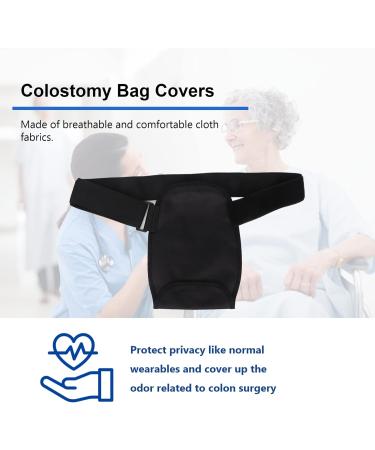 Adjustable Ostomy Bag Cover with Water-Resistant Closure - Washable Black Pouch Holder for Ileostomy and Urostomy - Men and Women - Buy Online on GoSupps.com