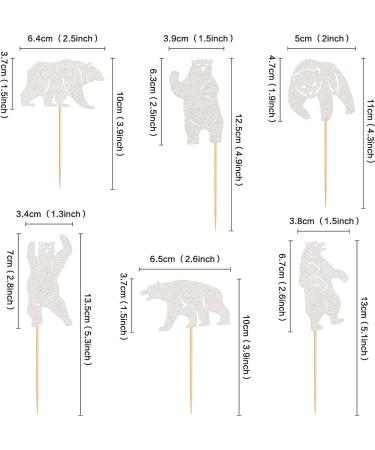 Cyodoos 24Pcs Polar Bear Cupcake Toppers for Birthday Wedding Party Baby Shower Sea Bear Cupcake Picks Winter Party Themed Party Decoration Supplies white White 2 - Buy Online on GoSupps.com