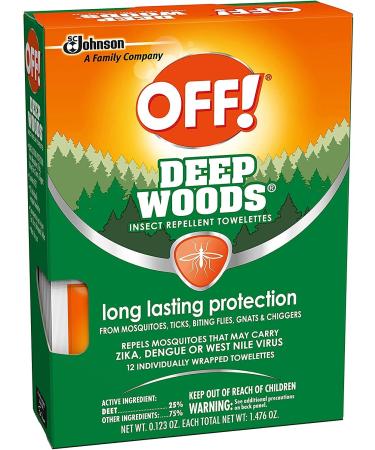 OFF! Deep Woods Mosquito & Insect Repellent Wipes - Long Lasting Protection - 12 Individually Wrapped Wipes - Buy Online on GoSupps.com