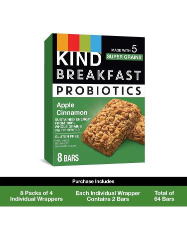KIND Breakfast Probiotic Bars - Apple Cinnamon  1.76 oz (32-Pack) | Delicious & Healthy Snack - Buy Online on GoSupps.com