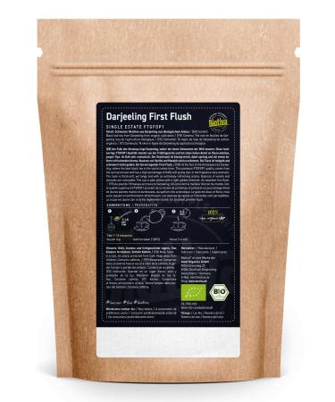 Darjeeling First Flush FTGFOP1 Organic Black Tea 250g - Premium Vegan Loose Leaf - Spring Harvest from India - Biotiva - Globally Shipped - Buy Online on GoSupps.com