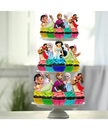 48Pcs Princess Party Cupcake Toppers Princess Birthday Party Supplies Princess Theme Party Cake Decorations (Princess) - Buy Online on GoSupps.com