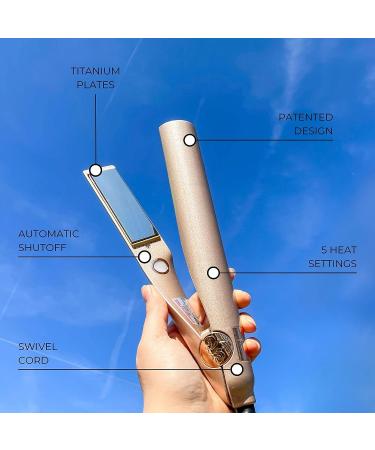 TYME Iron Pro: 2-in-1 Hair Curler & Straightener with 5 Heat Settings & Titanium Plates - Buy Online on GoSupps.com