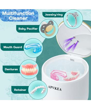APVKEA Ultrasonic Cleaner for Dental Appliances and Jewelry - Retainer Cleaner Machine for Dentures, Aligners, Mouth Guards, and More - Buy Online on GoSupps.com