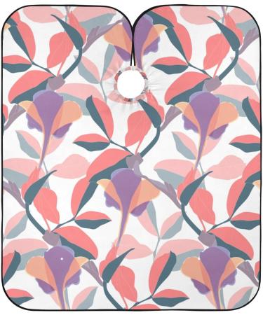 Waterproof Barber Cape - Pink Leaf & Cheetah Haircut Bib for Men & Women | Durable Unisex Hair Cutting Apparel - Buy Online on GoSupps.com