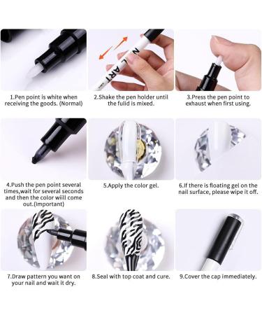 Nail Art Pens - Fine Tip Graffiti Drawing Pen for DIY Nail Art Decoration - Gold 03 - Buy Online on GoSupps.com