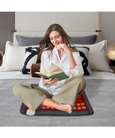 Infrared Back Heating Pillow | 220V with Auto Switch-Off | Adjustable Temperature (10-70 ) | Natural Jade & Turmaline Stones | 23.5 x 16 in - Buy Online on GoSupps.com