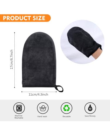 Kinhwa Washy Washing Slimmer Glove - Soft Microfiber Face Cleaner (3 Pack Gray/Black/Blue) - Reusable 15cm x 20cm for Gentle Cleansing - Buy Online on GoSupps.com