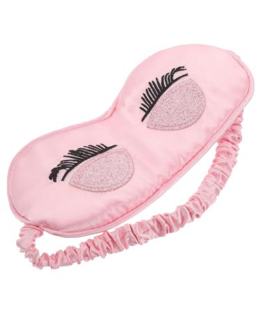 TOYZFRIENDY Imitation Silk Sleeping Mask with Sequins Eyelashes Eye Mask for Women Nonslip Strap Comfortable Lightweight for Night Travel Airplane Use