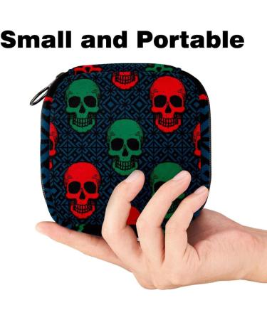 Womens Binding-Up Bags | Totenkopf Tampon Storage Bag with Zip Pockets | Stylish & Practical Menstrual Tied Bags - Multi03 - Buy Online on GoSupps.com