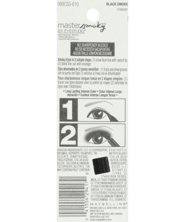 Maybelline Eye Studio Master Smoky Shadow Pencil - Black Smoke 0.018 oz - Buy Online on GoSupps.com