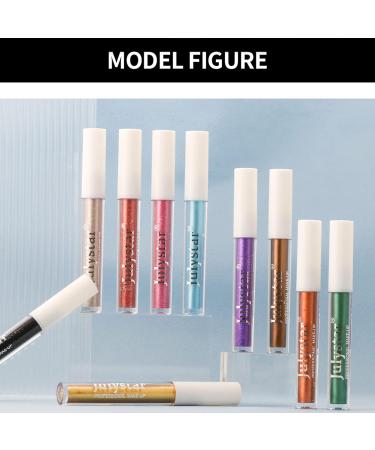 Liquid Eyeshadow XIXIAN 10pcs 2.5ml Liquid Eyeshadow Shiny Long-lasting Brush Structure Glitter Charming Eye Makeup - Buy Online on GoSupps.com
