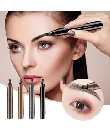 Eyebrow Pencil Eyebrow Makeup Eye Brow Pencils for Women with 4 Fork Tip Like Natural Brows Eyebrow Pen Eye Brow Pencils (Black) - Buy Online on GoSupps.com