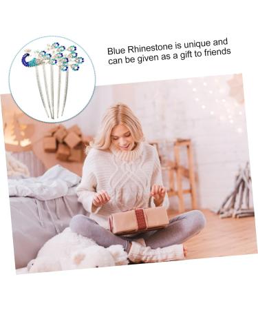 Diamond Phoenix Hair Comb crystal hair clips Bridesmaid Hair Comb pearl wedding headpiece flower hair comb hair jewels for women Blue Hair Comb wedding clip alloy rhinestones Miss - Buy Online on GoSupps.com