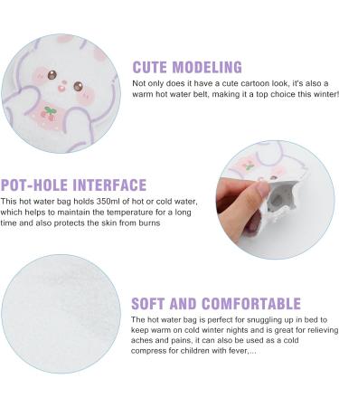 Plush Covered 350ML Small Hot Water Bottle - Pink | Hand, Feet, Neck and Shoulder Pain Relief | Ideal for Women, Seniors, Children - Buy Online on GoSupps.com