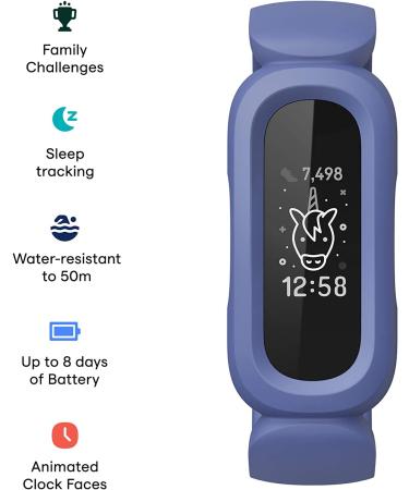 Fitbit Ace 3 Activity Tracker for Kids 6+  Blue Astro Green  One Size - Buy Online on GoSupps.com