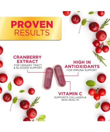 Cranberry Supplement Pills 25 000mg - High Potency Vitamin C Cranberry for Women & Men Urinary Tract Health Support Sugar Free Gluten Free Non-GMO Cranberry Concentrate Extract - 120 Capsules 120 Count (Pack of 1) - Buy Online on GoSupps.com