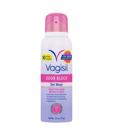 Vagisil Odor Block Dry Wash, 2.6 Ounces (73 g) Pack of 1 Dry Wash Spray