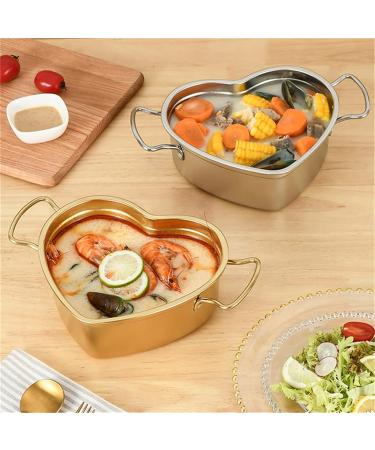 Pan Heart-Shaped Stainless Steel Saucepan Kitchen Frying Pan Soup Ramen Seafood Cooking Pots Household Kitchenware Utensils - Buy Online on GoSupps.com