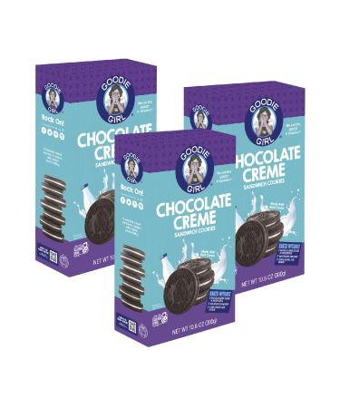 Goodie Girl, Chocolate Creme Sandwich Cookies | Gluten Free | Peanut Free | Egg Free | Kosher (10.6oz Boxes, Pack of 3)