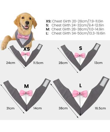 Liebeedd Gray Dog Neck Towel Bandana - Adjustable Dog Costume for Weddings & Birthdays | International Shipping Available - Buy Online on GoSupps.com