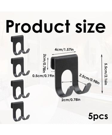 Self-Adhesive Razor Holder Shower - 5 PCs Multi-Purpose Hook Aluminum Bracket for Bathroom & Kitchen Organization - No Drilling Required Black - Buy Online on GoSupps.com