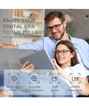 Gaoye 6 Pack Blue Light Blocking Reading Glasses for Women Men - Anti UV Glare Computer Readers, Fashion Frames (1.75x, C1-6 Pairs Mix Color) - Buy Online on GoSupps.com