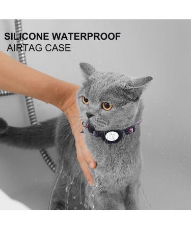 Adjustable Airtag Cat Neck Band with Bell | Silicone Protective Cover & Breakaway Safety Buckle | Black | Compatible with Apple Airtag - Buy Online on GoSupps.com