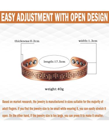 Pure Copper Magnetic Therapy Bracelet for Men - Relieve Arthritis & Carpal Tunnel Pain - Buy Online on GoSupps.com
