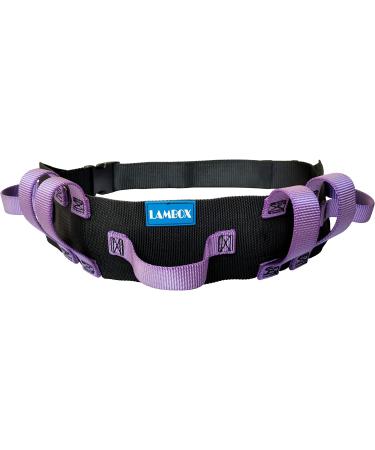 LAMBOX Gait Belt Transfer Belt with 7 Purple Handles & 60 Plastic Release Buckle - Walking Aid for Elderly & Seniors - Therapy Support - Pack of 1 - Buy Online on GoSupps.com