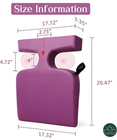 Easy Spa Massage Table Breast Pillow | Bust Sizes AA-C | Comfort Bolster Wedge Prone Pillow in Purple - Buy Online on GoSupps.com