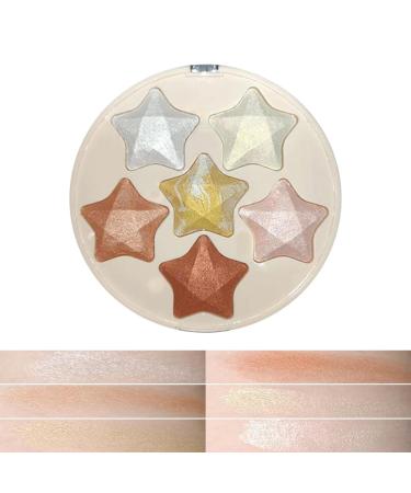 Shimmer Highlighter | Waterproof Long-lasting Glitter Highlighter Face Make-Up for Perfect Nose for Home Working Traveling Gathering Shopping Dating Pochy 01