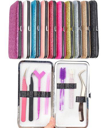 Tweezers Storage Cases Rectangle Eyelash Curler Protective Box Eyelash Tweezers Scissors Organizing Bags for Home Supplies Blue - Buy Online on GoSupps.com