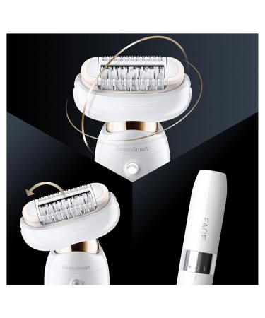 Buy Braun Silk- pil 9 Flex Epilator for Women - Wireless Hair Remover with Flexible Head & Face Hair Remover 40 Tweezers - Model 9-005 in White/Gold - Buy Online on GoSupps.com