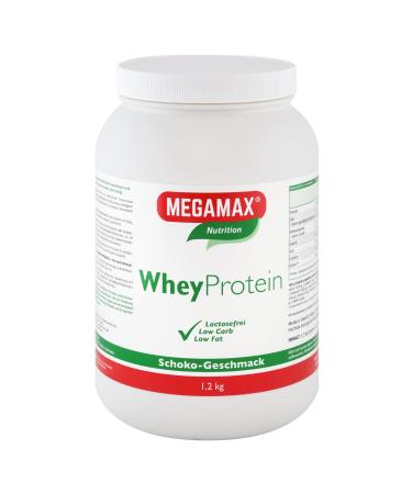 Megamax Whey Protein Drink Molken protein chocolate 1.2 kg |Lactose -free whey protein isolate |High quality low carb whey protein isolate |Protein shake ideal for muscle building bones and fitness chocolate 1.2 kg (1 Pack)