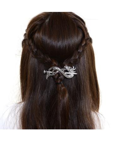 Norse Celtic Wedding Hair Accessories - Viking Dragon Hair Sticks Hairpin for Men and Women - Buy Online on GoSupps.com