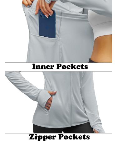 COOrun UPF 50+ Women's Sun Protection Hoodie Jacket - Grey, Medium 06 - Buy Online on GoSupps.com