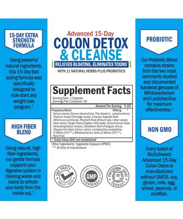 BioSchwartz 15 Day Cleanse for Colon and Gut Health Plus Cold Pressed MCT Coconut Oil Capsules (2 Month Supply) - Buy Online on GoSupps.com