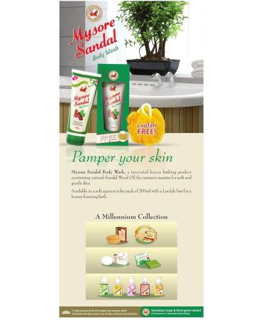 Mysore Sandal Body Wash 200 ml - Nourishing & Refreshing | Buy Internationally - Buy Online on GoSupps.com