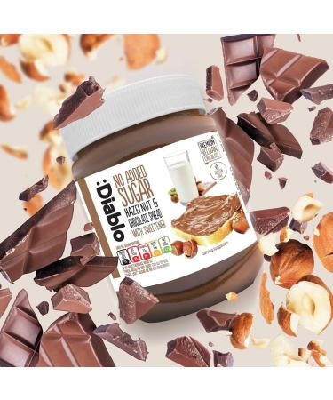 Diablo NO ADDED SUGAR Hazelnut Chocolate Spread 350g Pack of 1 - Buy Online on GoSupps.com