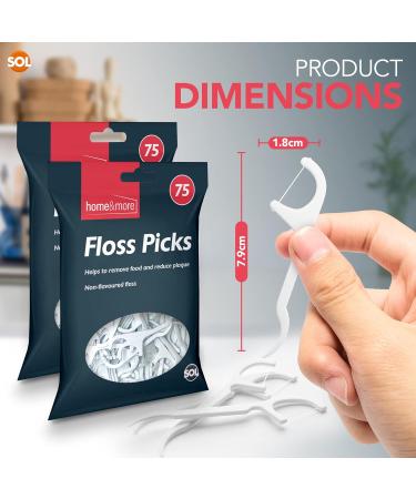SOL Dental Floss Sticks - 150pk | Portable & Durable Tooth Floss Harps | Premium Polymer Thread | Dental Floss Picks for Effective Oral Care - Buy Online on GoSupps.com