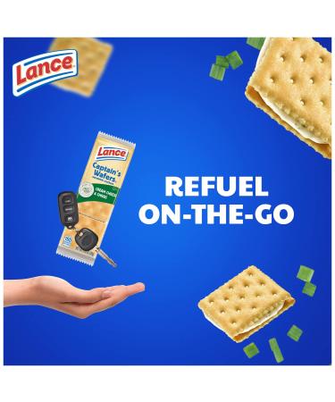 Lance Sandwich Crackers Captain's Wafers Cream Cheese and Chives 8 Ct Box - Buy Online on GoSupps.com