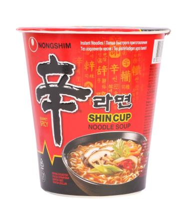 NONG SHIM Instant Cup Noodle Soup Kim Chi Sabalmyun 12-Pack (12 x 68 g) Cup Nudeln Shin 68 g (12Pack)
